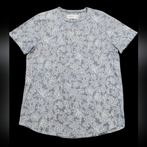 Abercrombie & Fitch Soft Dusty Blue/Gray Floral Tee